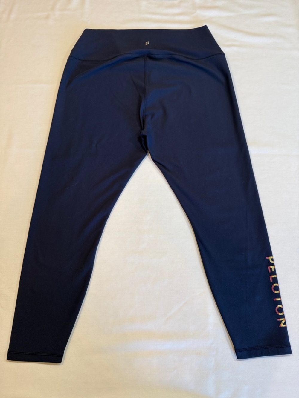 PELOTON Navy Blue Cadent High-Rise Ankle Crop Leggings Bike Cycle XXL ~ Like New - Picture 2 of 13